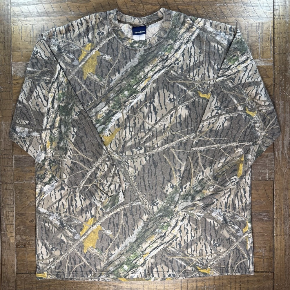 Vintage Mossy Oak Shadowbranch Long Sleeve T Shirt Men Sz XL Camo